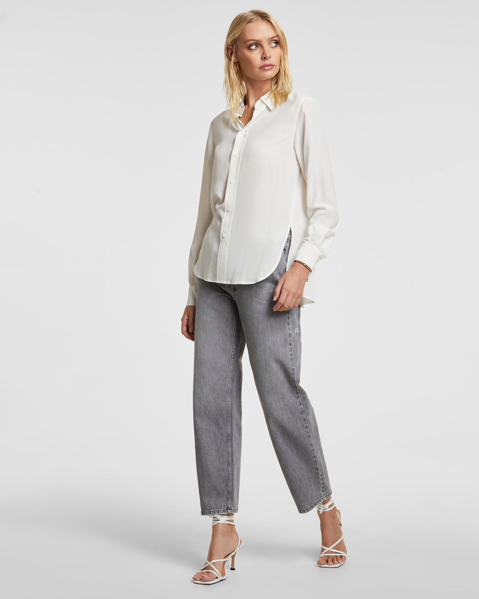 WOMENS  XZIBIT SHIRT WHITE RELAXED SHIRTS