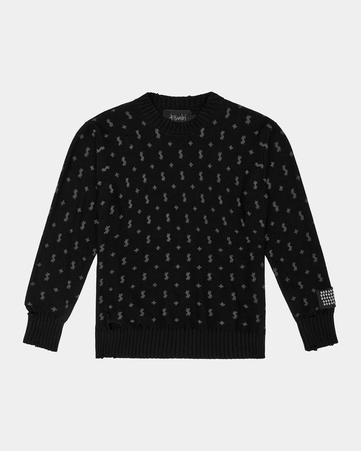 MENS ALLSTAR KNIT CREW BLACK KNITWEAR