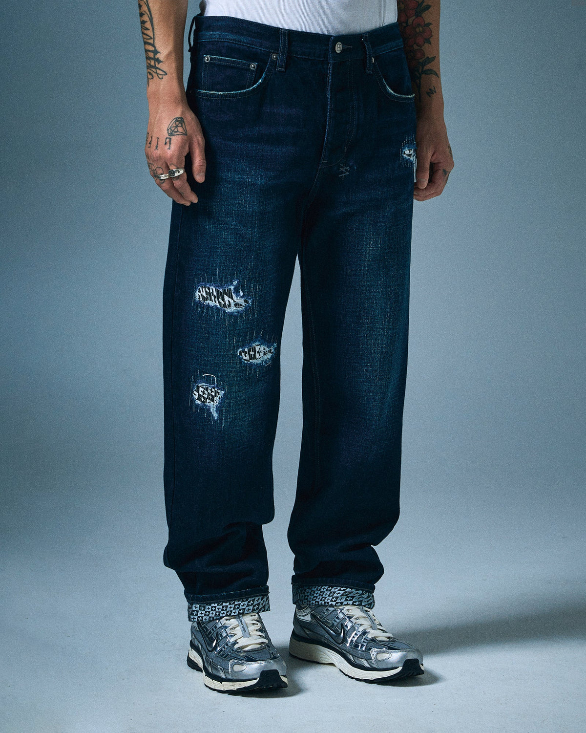MENS ANTI K CHECK OUT DENIM JEANS