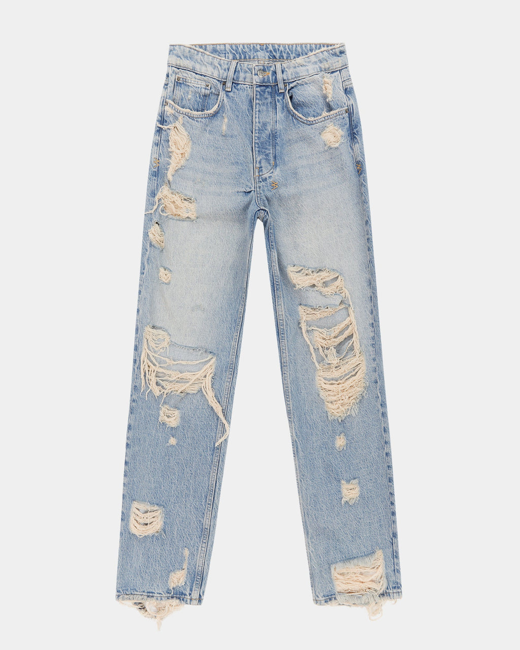 Mens Anti K Heritage Repair Relaxed Denim Jeans - Denim