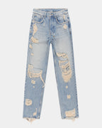 Mens Anti K Heritage Repair Relaxed Denim Jeans - Denim