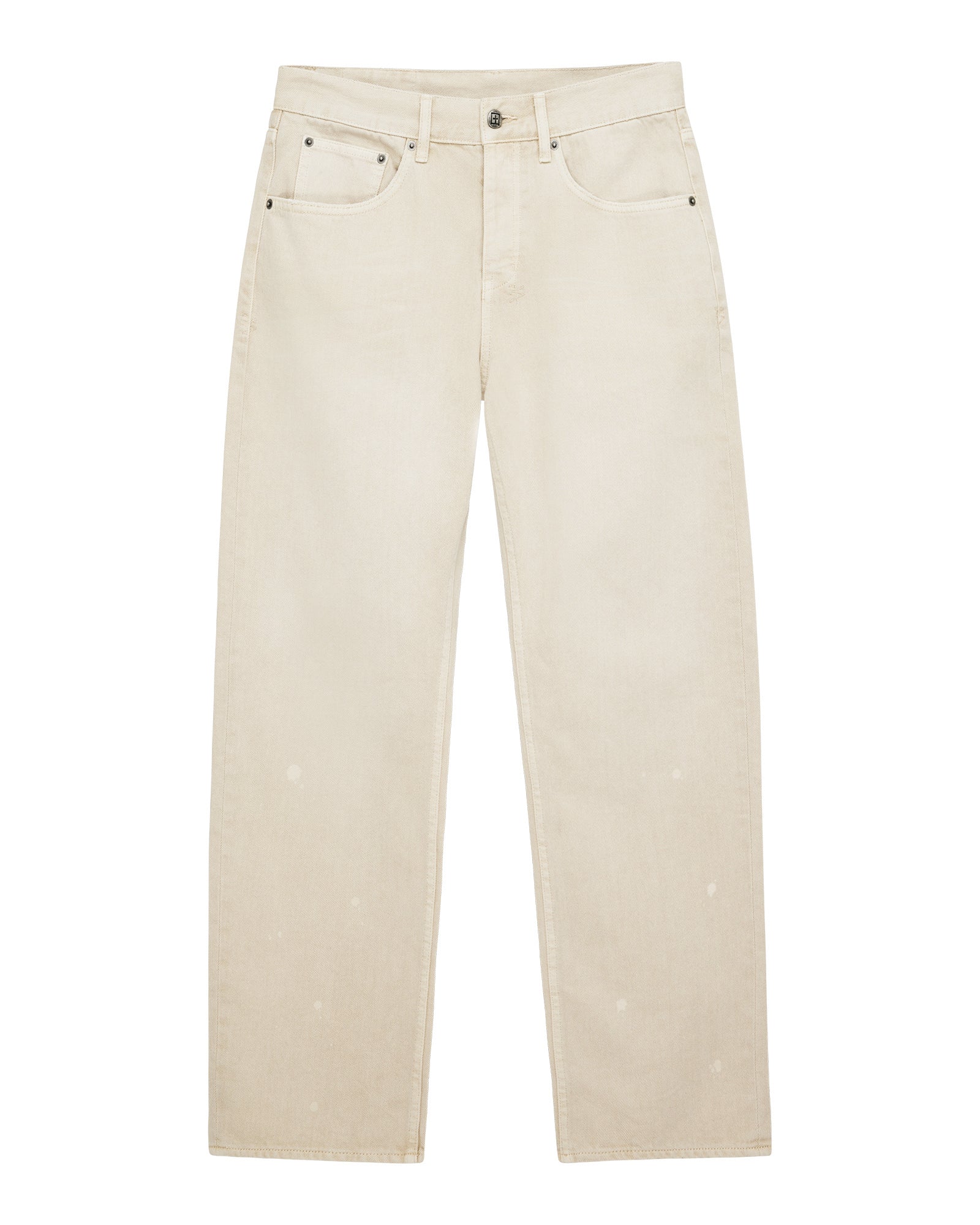 MENS  ANTI K IVORY RELAXED DENIM JEANS