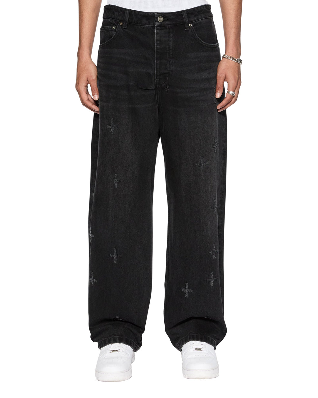 MENS ANTI K NIRVANA PLUS TRASHED DENIM JEANS