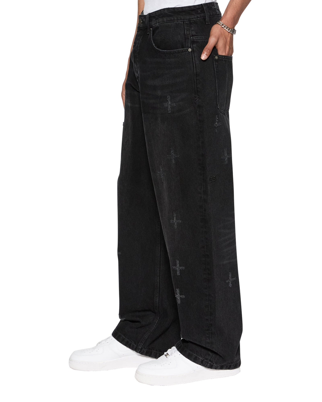MENS ANTI K NIRVANA PLUS TRASHED DENIM JEANS