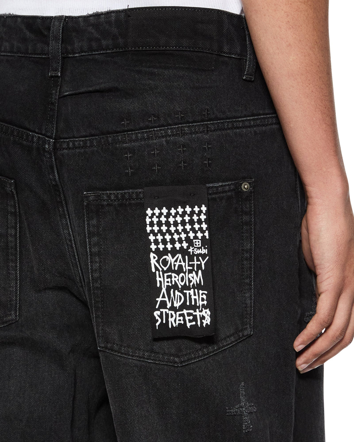 MENS ANTI K NIRVANA PLUS TRASHED DENIM JEANS