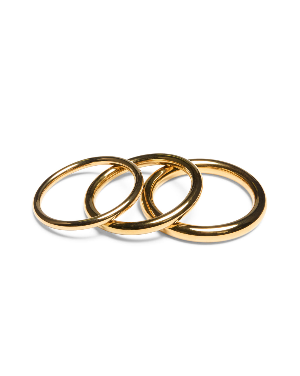 Stakked Bangle Set Gold Jewellery - Gold