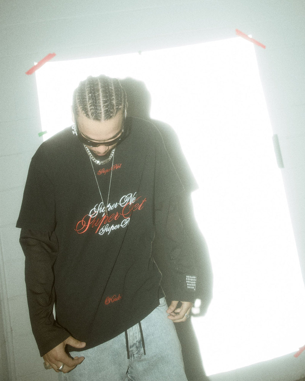 MENS SCRIPTED HOCKEY JERSEY BLACK SHIRTS
