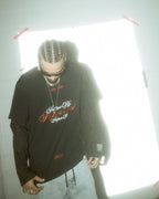 MENS SCRIPTED HOCKEY JERSEY BLACK SHIRTS
