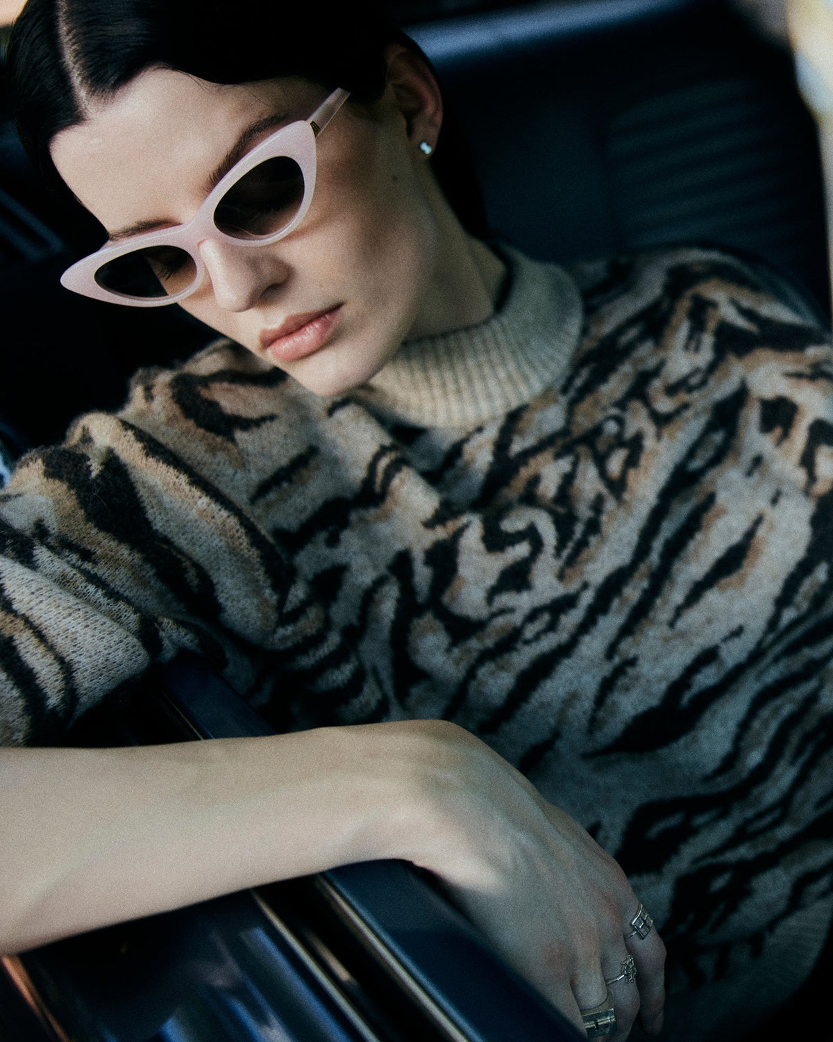 WOMENS PANTERA INTARZIA JUMPER KNITWEAR