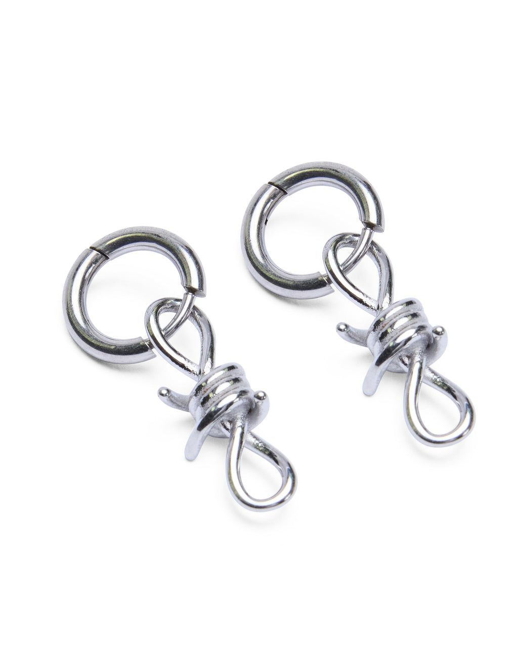 BARBED WIRE EARRINGS SILVER JEWELLERY