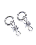BARBED WIRE EARRINGS SILVER JEWELLERY