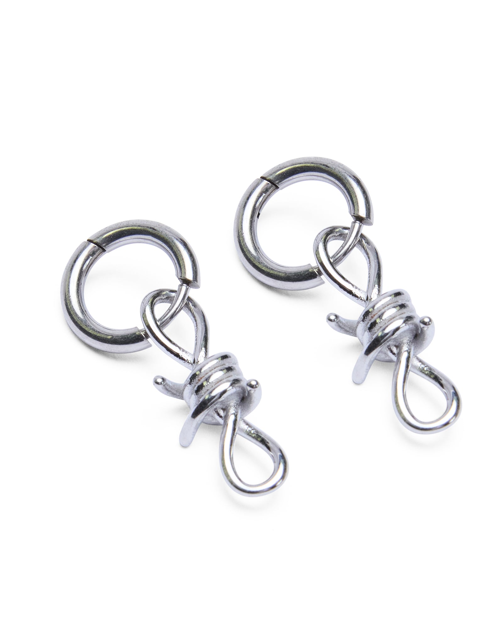  BARBED WIRE EARRINGS SILVER JEWELLERY