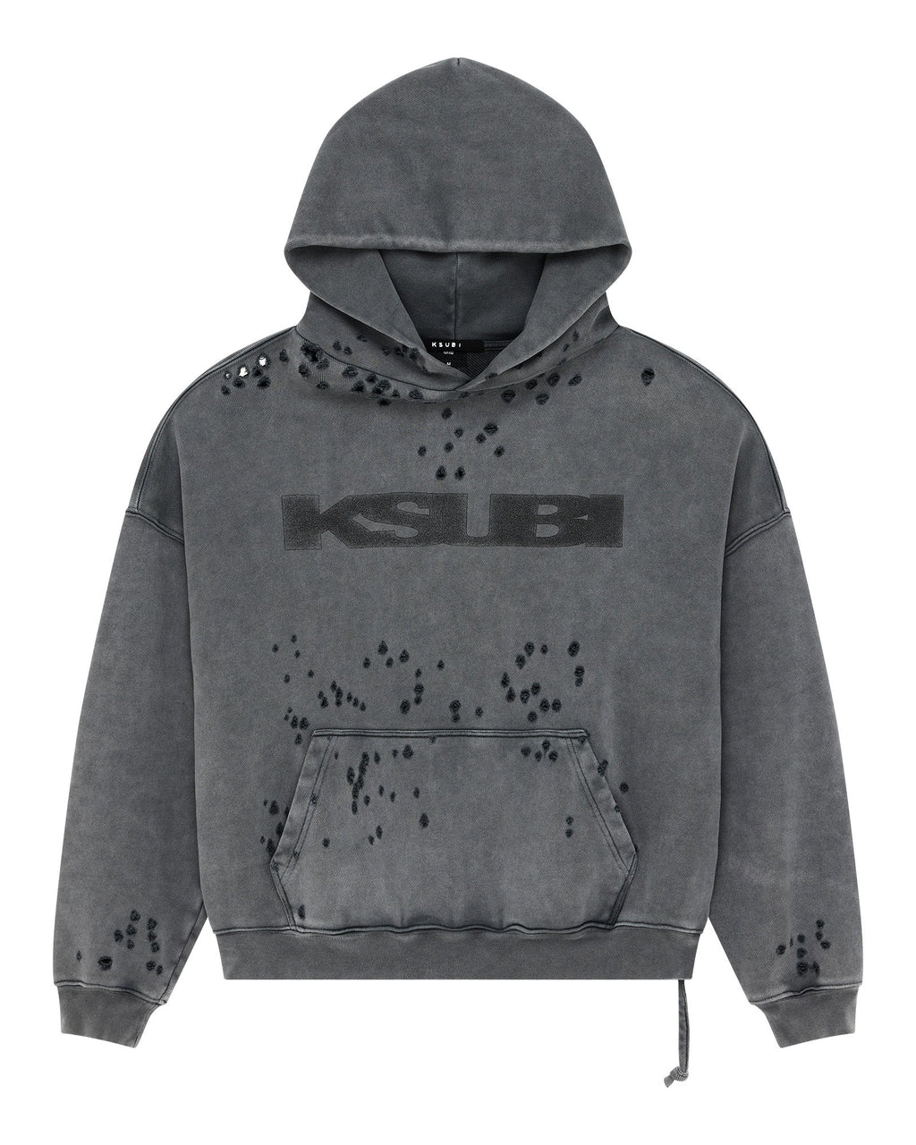 MENS BLASTED EKCESS HOODIE RHINO FLEECE