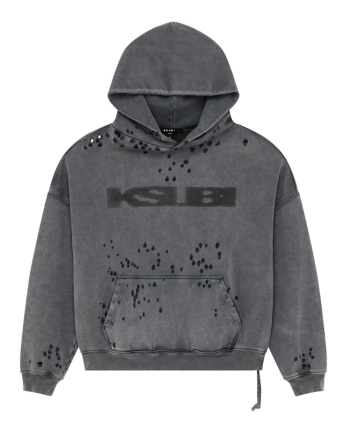 MENS BLASTED EKCESS HOODIE RHINO FLEECE