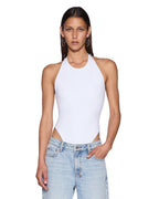 Womens Skulpt Bodysuit White Fashion Tops - White