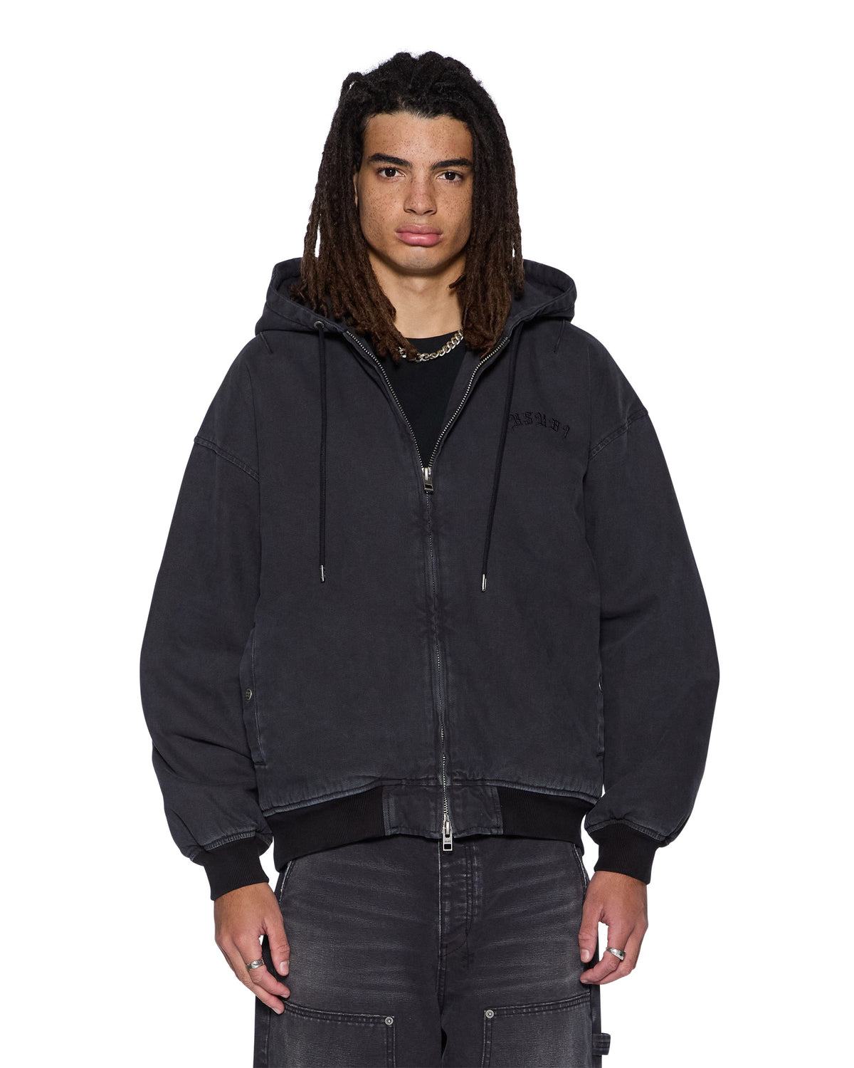 BOMBER JACKET STUD BLACK