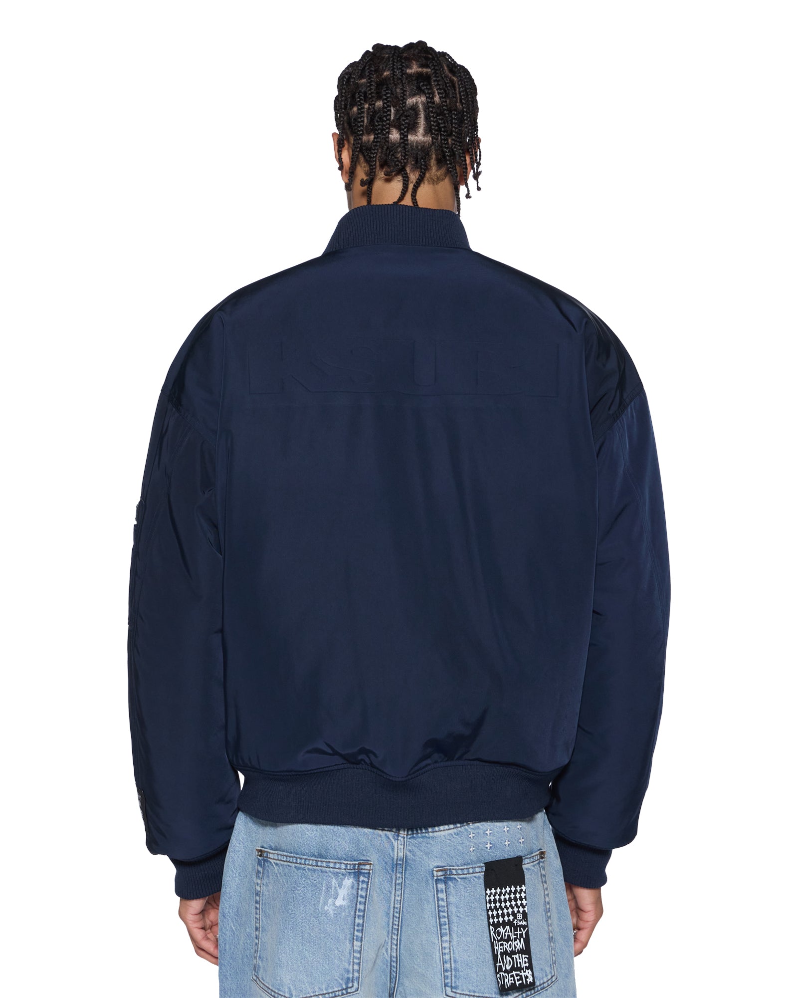 MENS INTRUDER BOMBER JACKET NAVY JACKETS