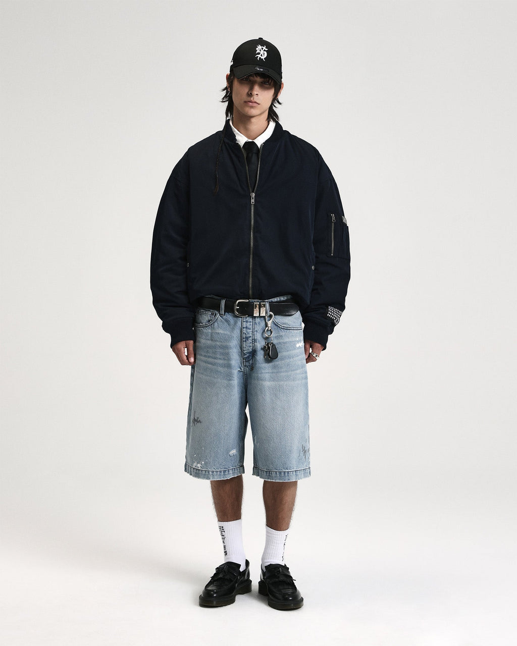 MENS INTRUDER BOMBER JACKET NAVY JACKETS