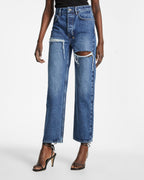 WOMENS BROOKLYN JEAN STELLA SLASHED DENIM JEANS