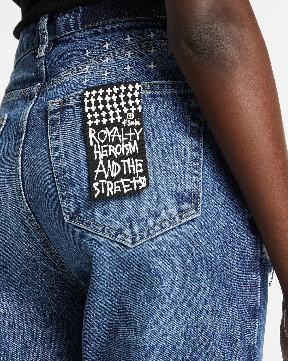 WOMENS BROOKLYN JEAN STELLA SLASHED DENIM JEANS