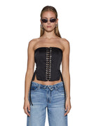 Womens Dutchess Bustier Black Fashion Tops - Black