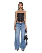 Womens Dutchess Bustier Black Fashion Tops - Black