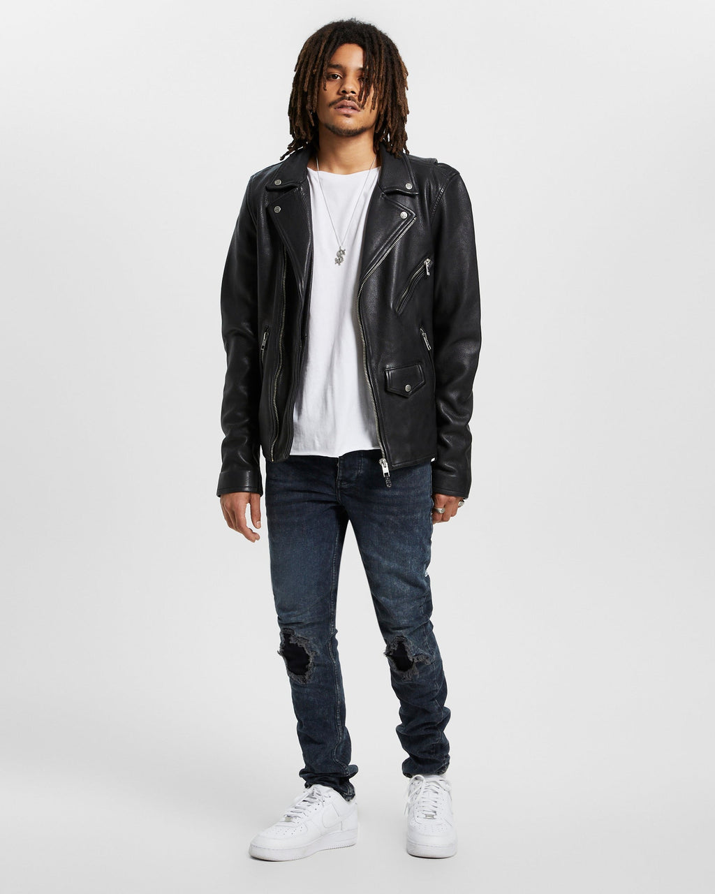 MENS CHITCH BLUE KOLLA SLASHED DENIM JEANS