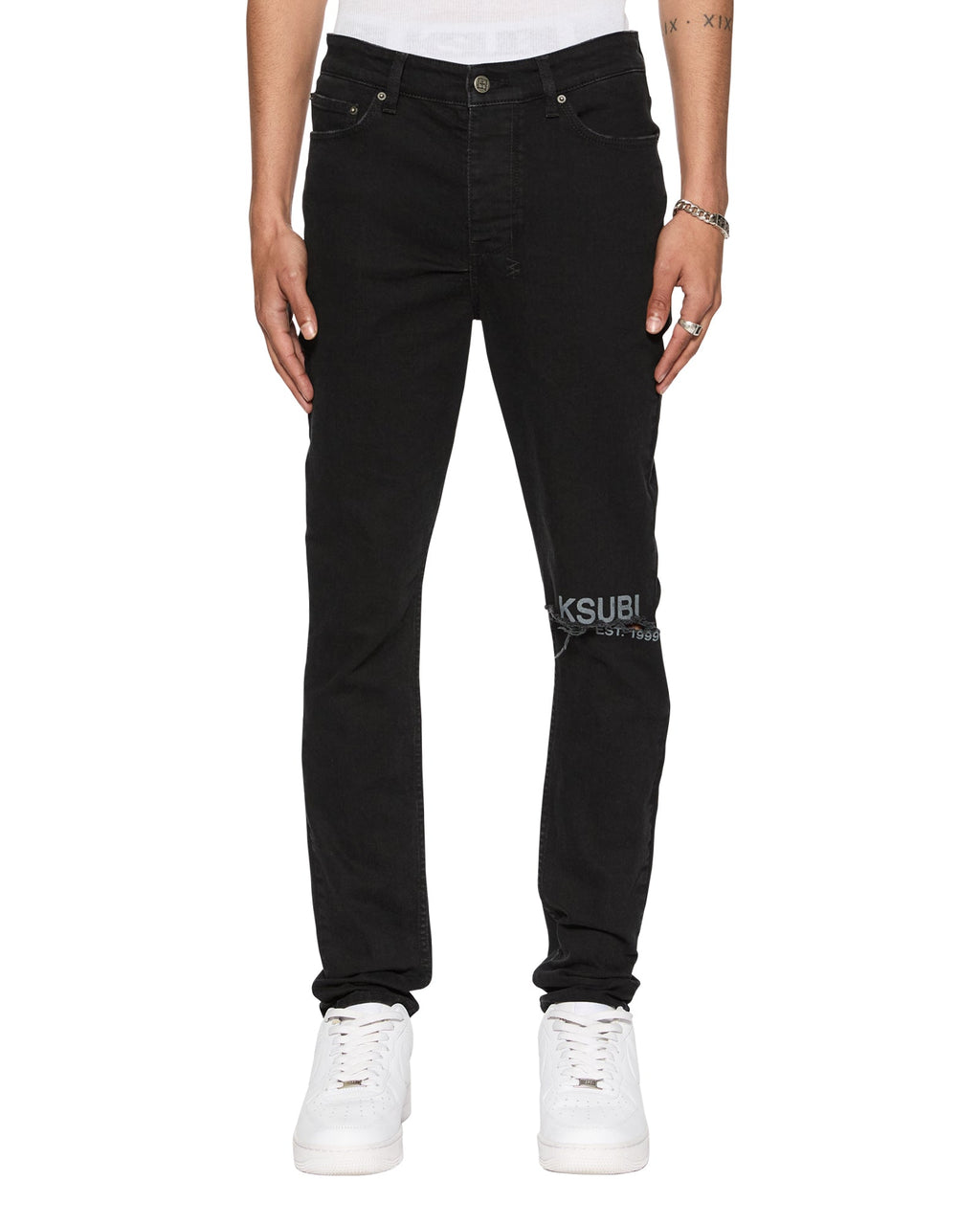 MENS CHITCH LAID BLACK EST DENIM JEANS