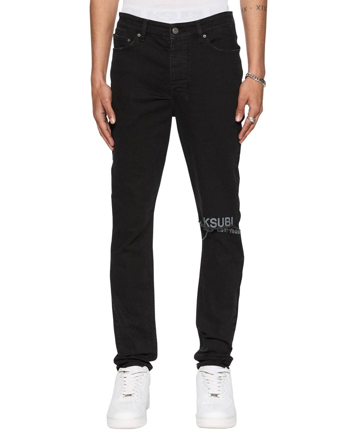 MENS CHITCH LAID BLACK EST DENIM JEANS