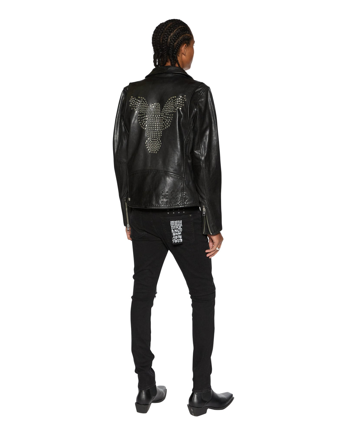 EAGLE LEATHER JACKET BLACK