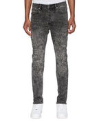 MENS CHITCH STENCIL STITCH WORN GREY DENIM JEANS