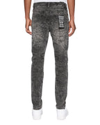 MENS CHITCH STENCIL STITCH WORN GREY DENIM JEANS