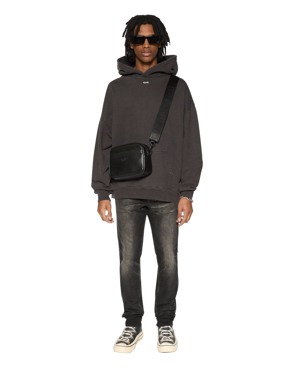 Mens Chitch Tarr Studded Slim Denim Jeans - Black