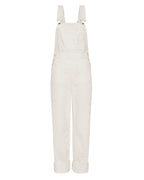Womens Close Call Overall Blanc Relaxed Jumpsuits - White