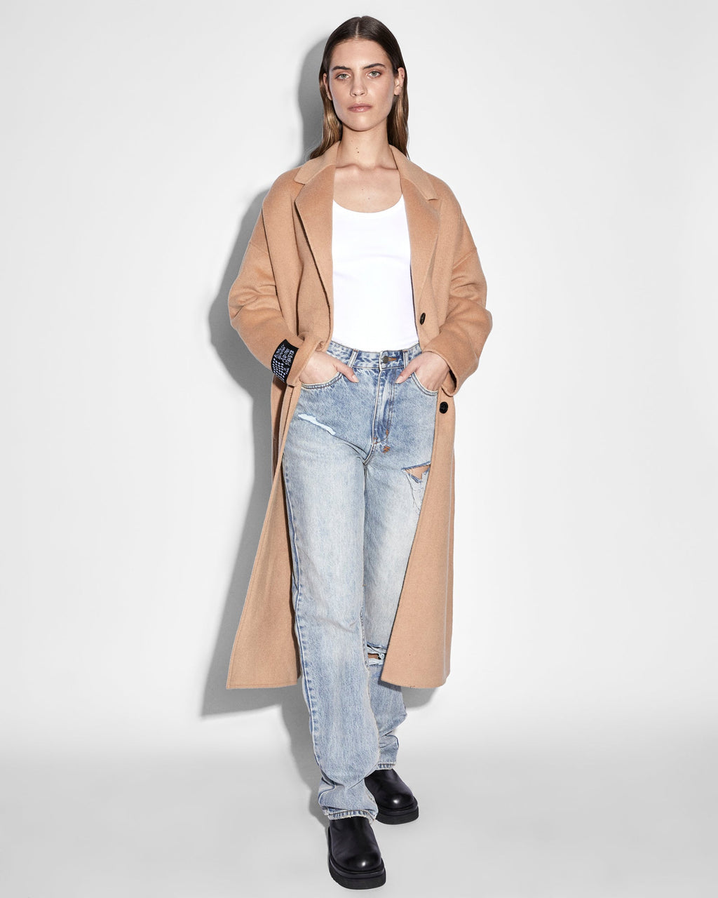 WOMENS KAMILLE COAT LATTE JACKETS