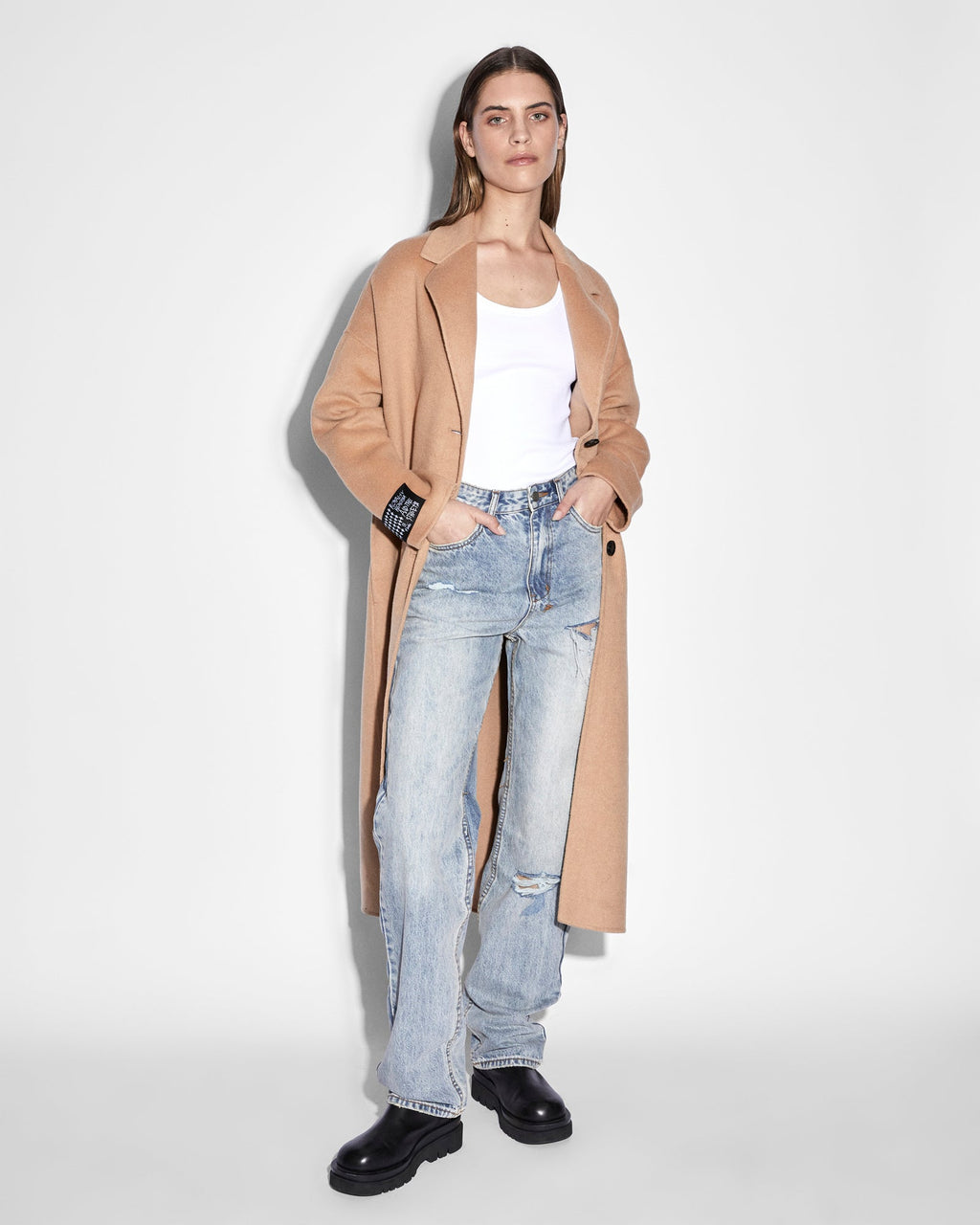 WOMENS KAMILLE COAT LATTE JACKETS