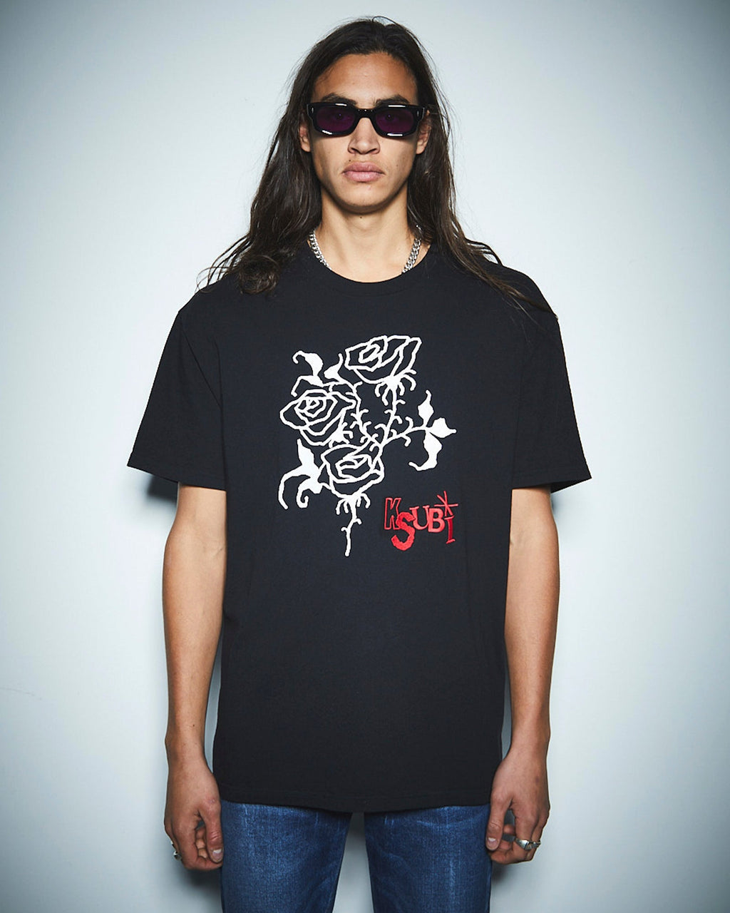 MENS ROSE BIGGIE SS TEE JET BLACK TEES