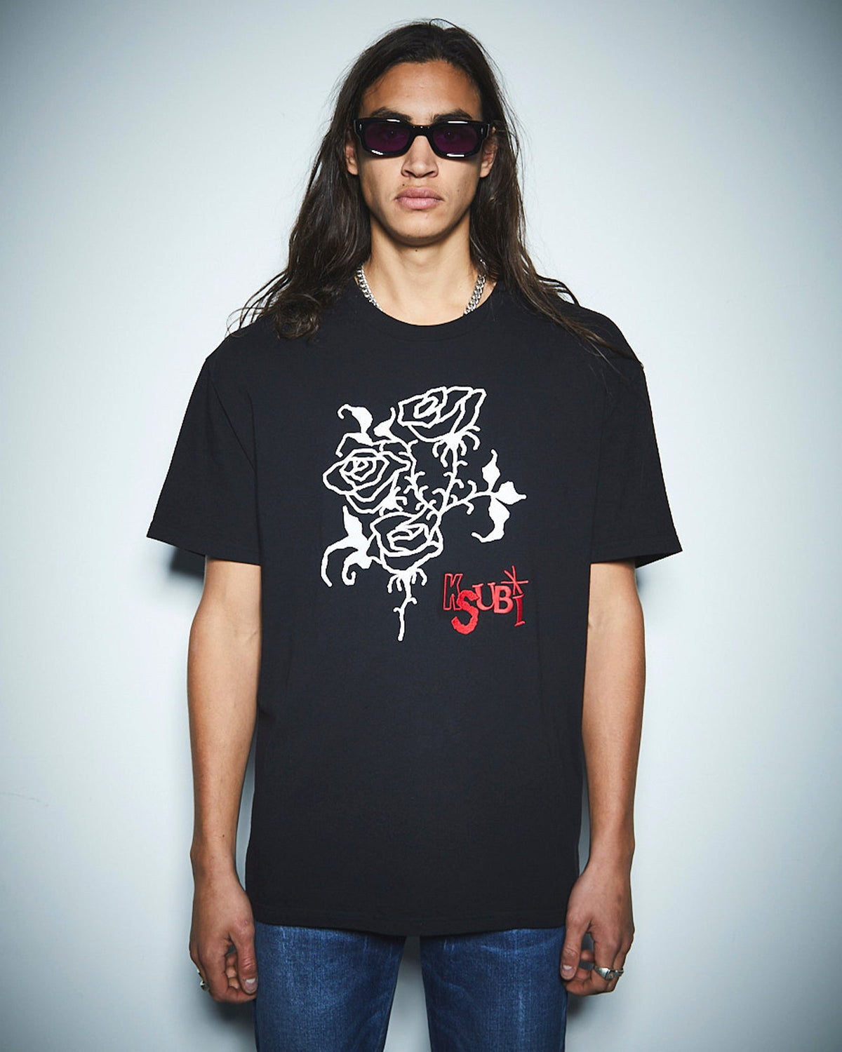MENS ROSE BIGGIE SS TEE JET BLACK TEES