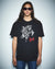 MENS  ROSE BIGGIE SS TEE JET BLACK OVERSIZED TEES