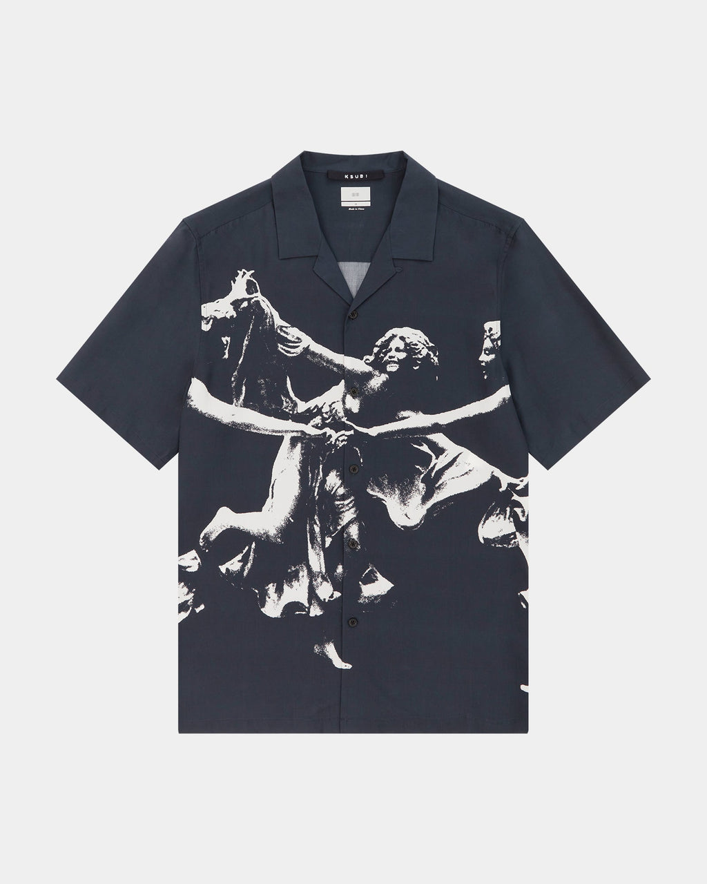 Mens Dancers Resort Ss Shirt Black Regular Shirts - Black