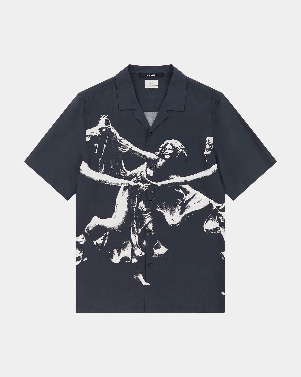 Mens Dancers Resort Ss Shirt Black Regular Shirts - Black