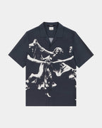 Mens Dancers Resort Ss Shirt Black Regular Shirts - Black