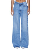 Womens Strider Dettached Belted Chroma Wide Denim Jeans - Denim