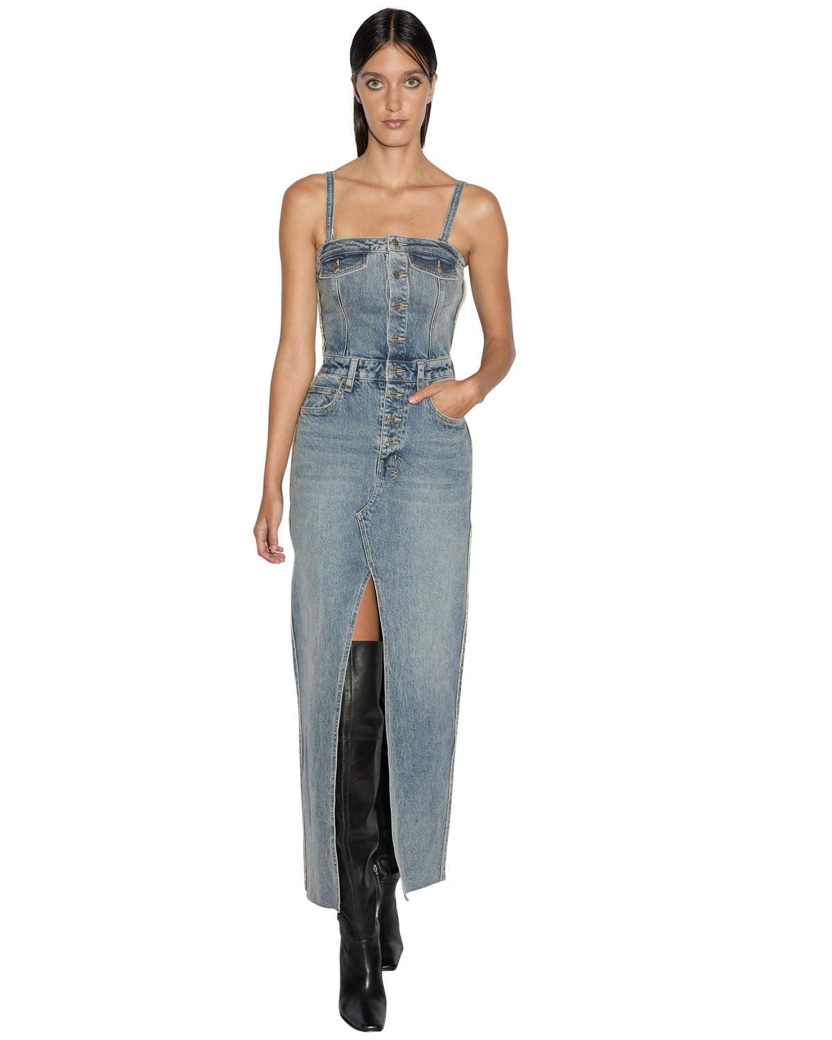WOMENS PALOMA DRESS FRAYED DRESSES