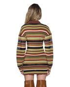 WOMENS TAMRIN KNITTED LS POLO DRESS MULTI DRESSES