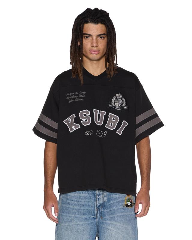 MENS  DUKE SS JERSEY BLACK OVERSIZED TEES