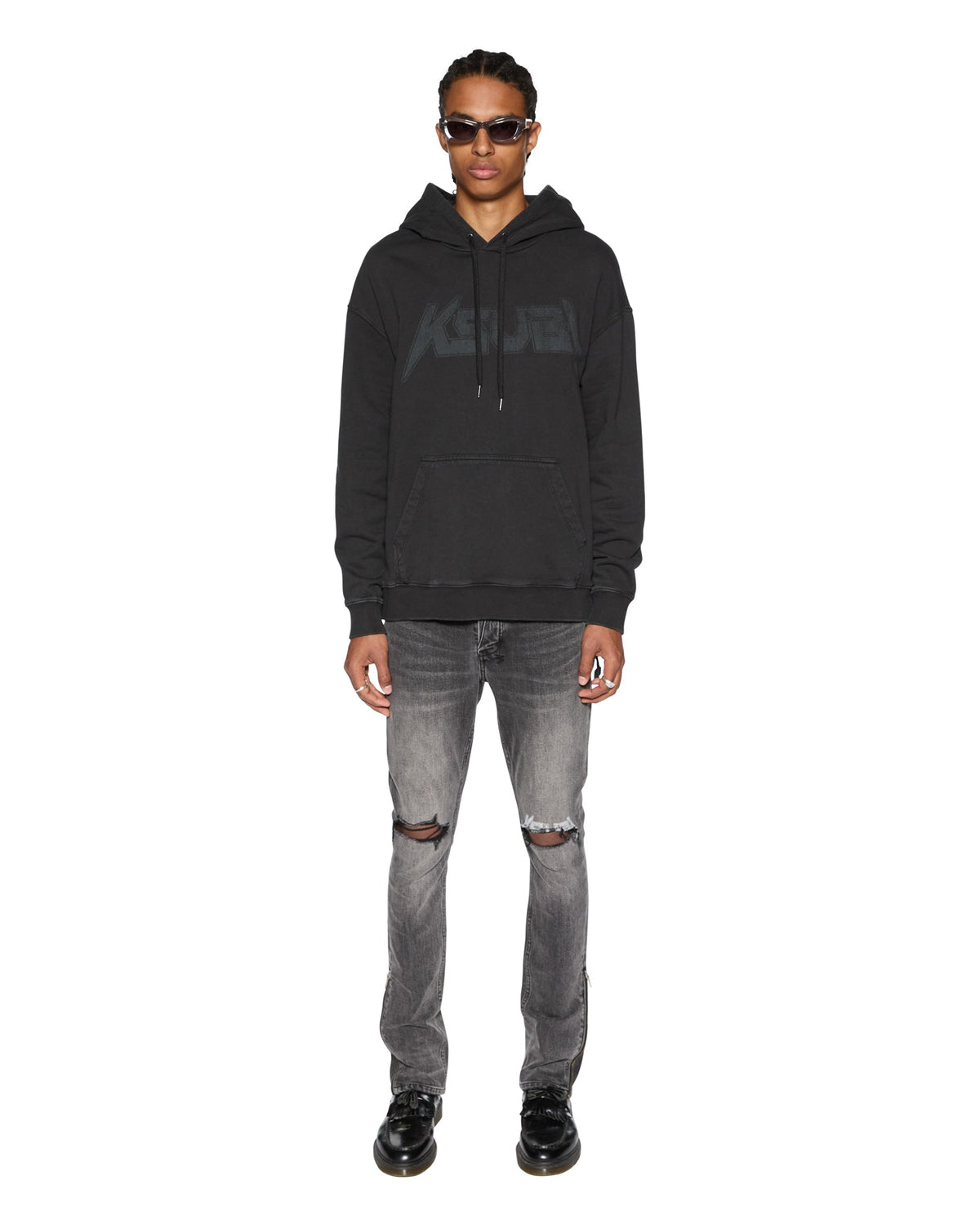 MENS ELECTRIC BIGGIE HOODIE OLD BLACK FLEECE