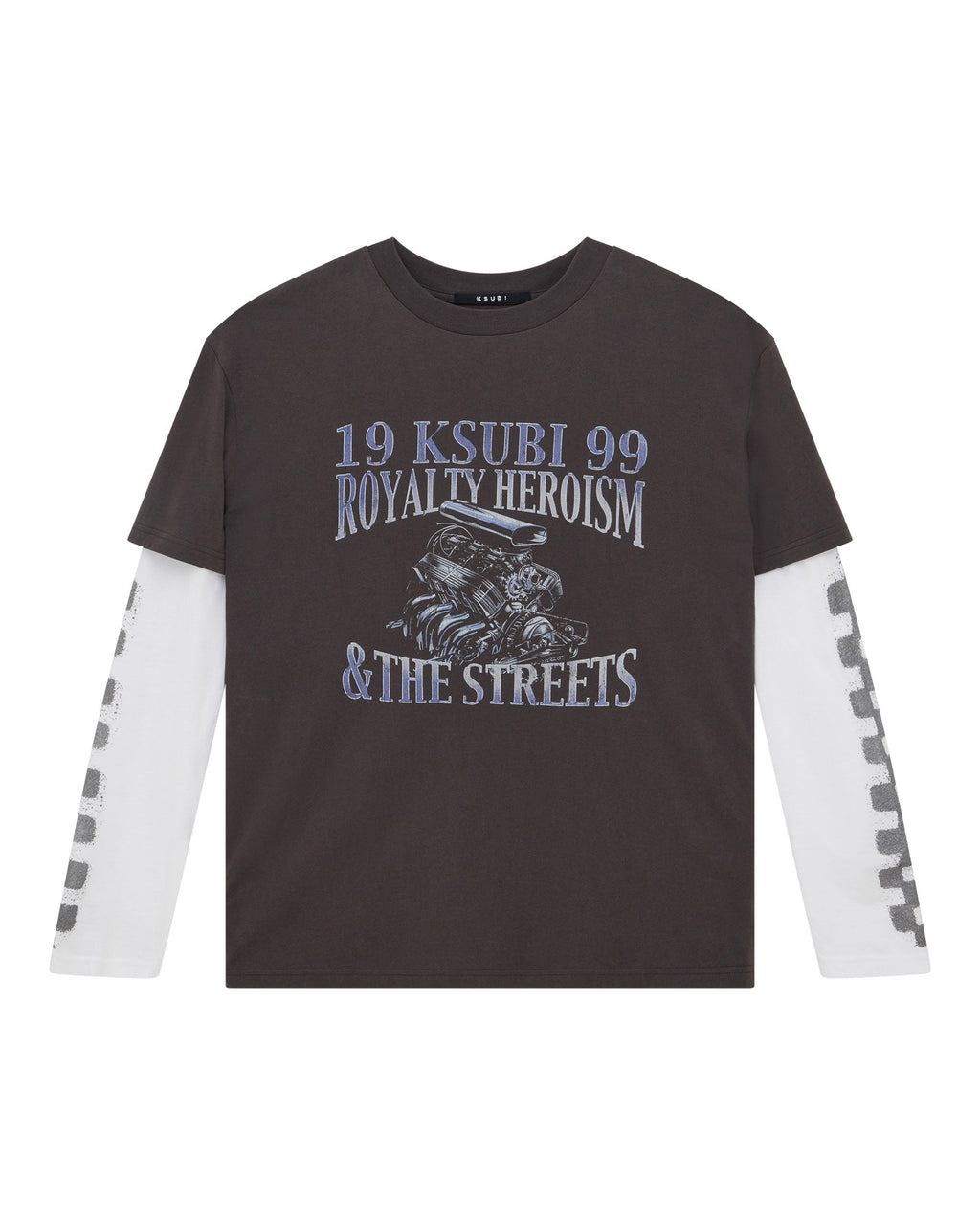 MENS ENGINE LS LAYER TEE FADED BLACK TEES