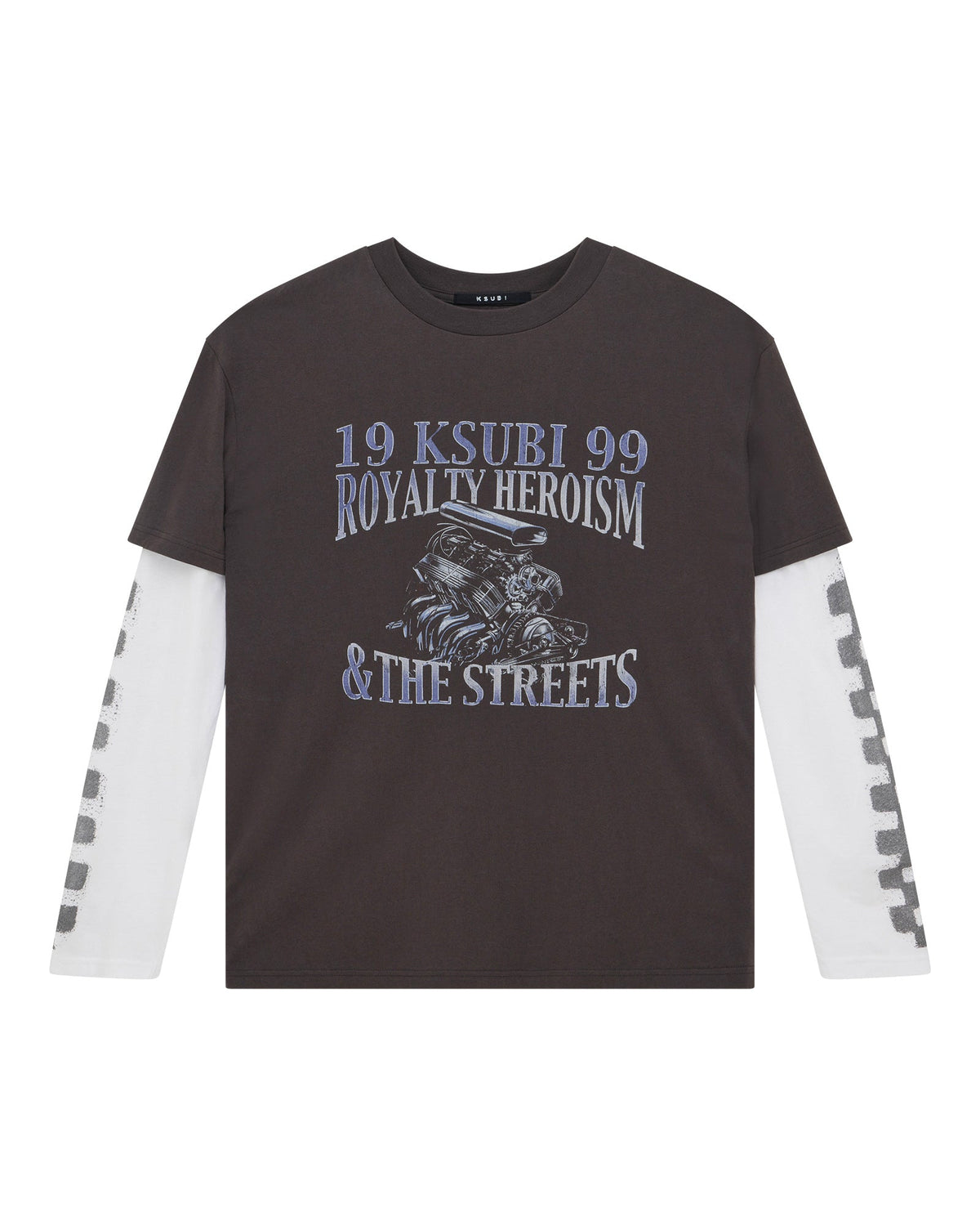 MENS ENGINE LS LAYER TEE FADED BLACK TEES