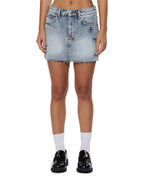 Womens Low Rider Mini Klassic Kraftwerk Slim Skirts - Denim